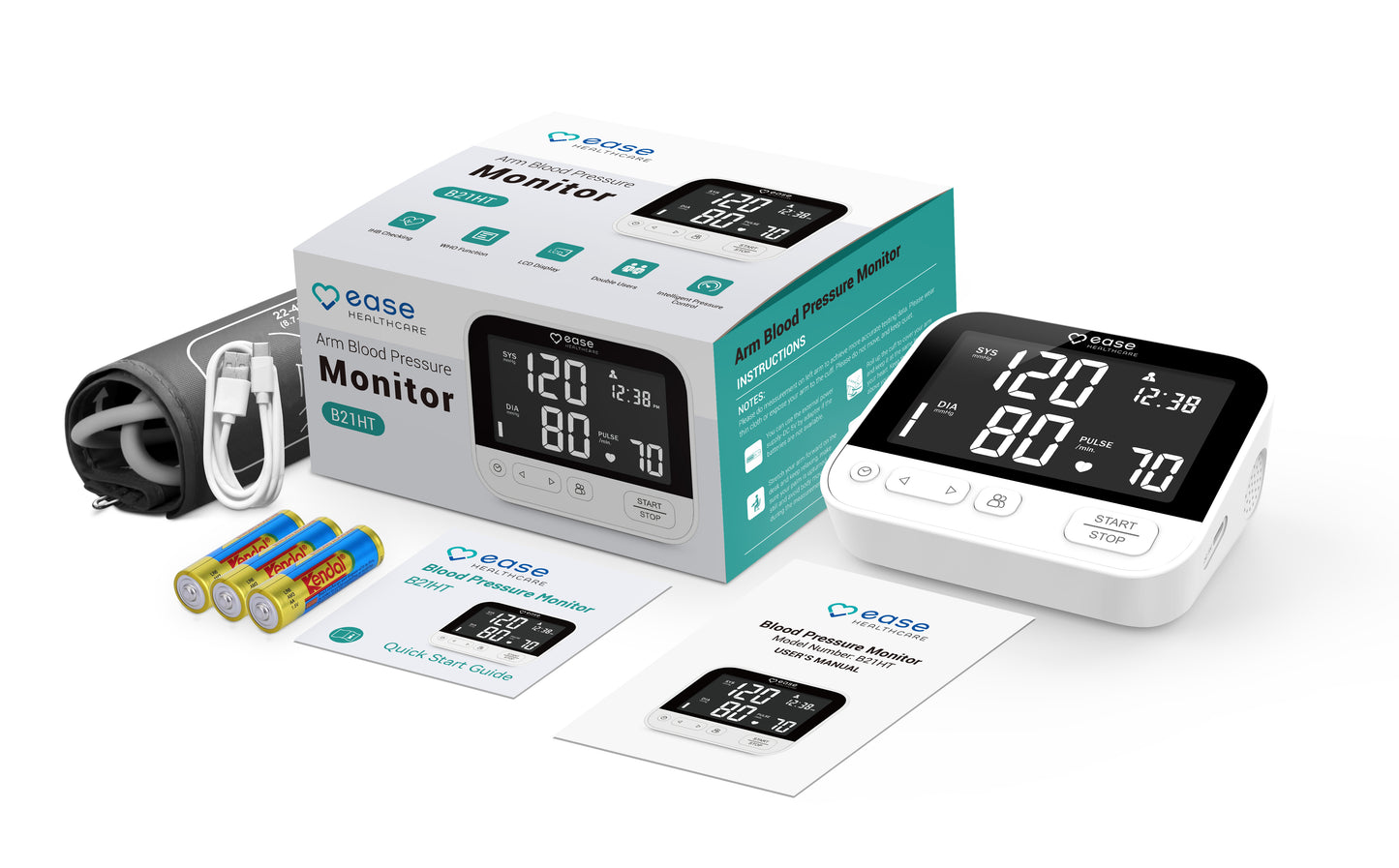 Arm Blood Pressure Monitor with Bluetooth (B21HT)